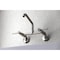 Kingston Brass KS823SN Concord Two-Handle Wall-Mount Kitchen Faucet, Brushed Nickel KS823SN - alternate 3